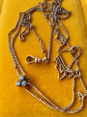 ☘️ Antique Gold-filled Slide Longuard Necklace